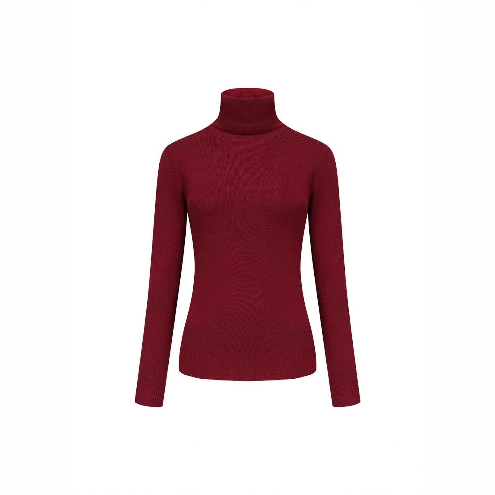 Women’s turtleneck sweater, knit, solid color