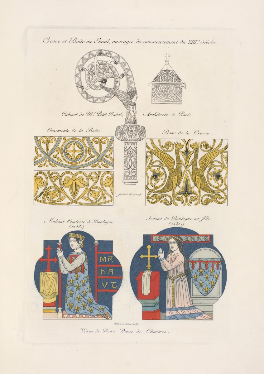 Crosse et boite en émail ouvrages du commencement du XIIIe siècle 1839