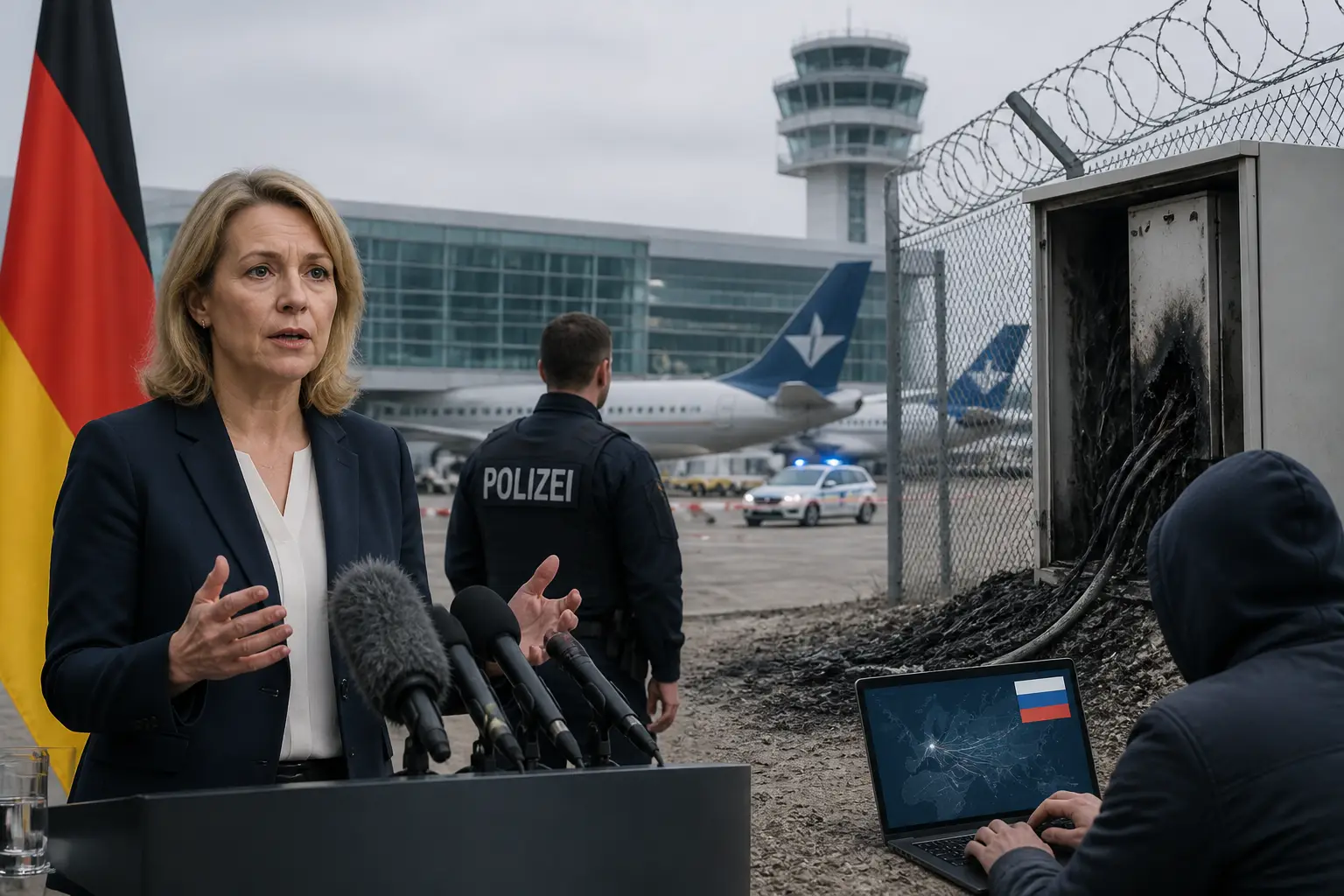 Editorial image for German official links Leipzig Airport sabotage to Russian hybrid operations