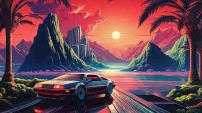 1980S Retro Future 4K Wallpaper Background