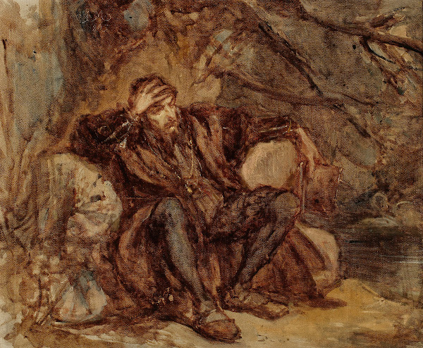 Sigismund Augustus in the Vilnius garden sketch 1865