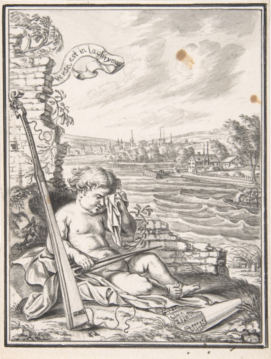 Sketch for Title Page of the Neujahrsblatt vom Musiksaal Zurich ca 1699