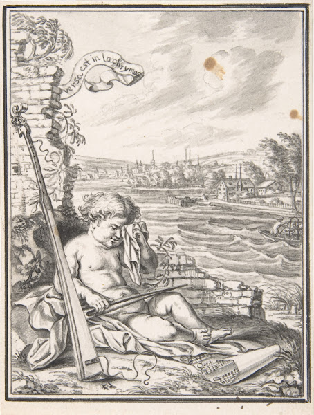 Sketch for Title Page of the Neujahrsblatt vom Musiksaal Zurich ca 1699