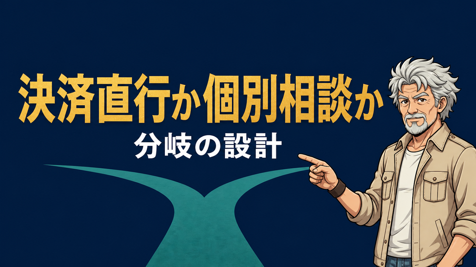 決済直行と個別相談の分岐設計のアイキャッチ