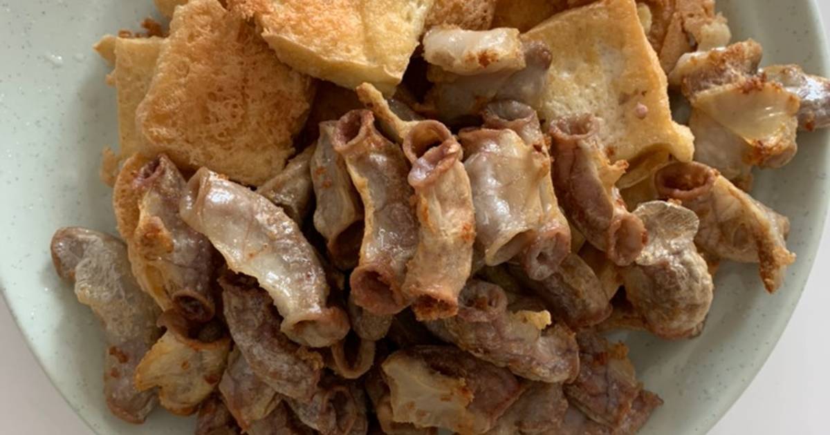 Lòng rán chấm bột canh hảo hảo