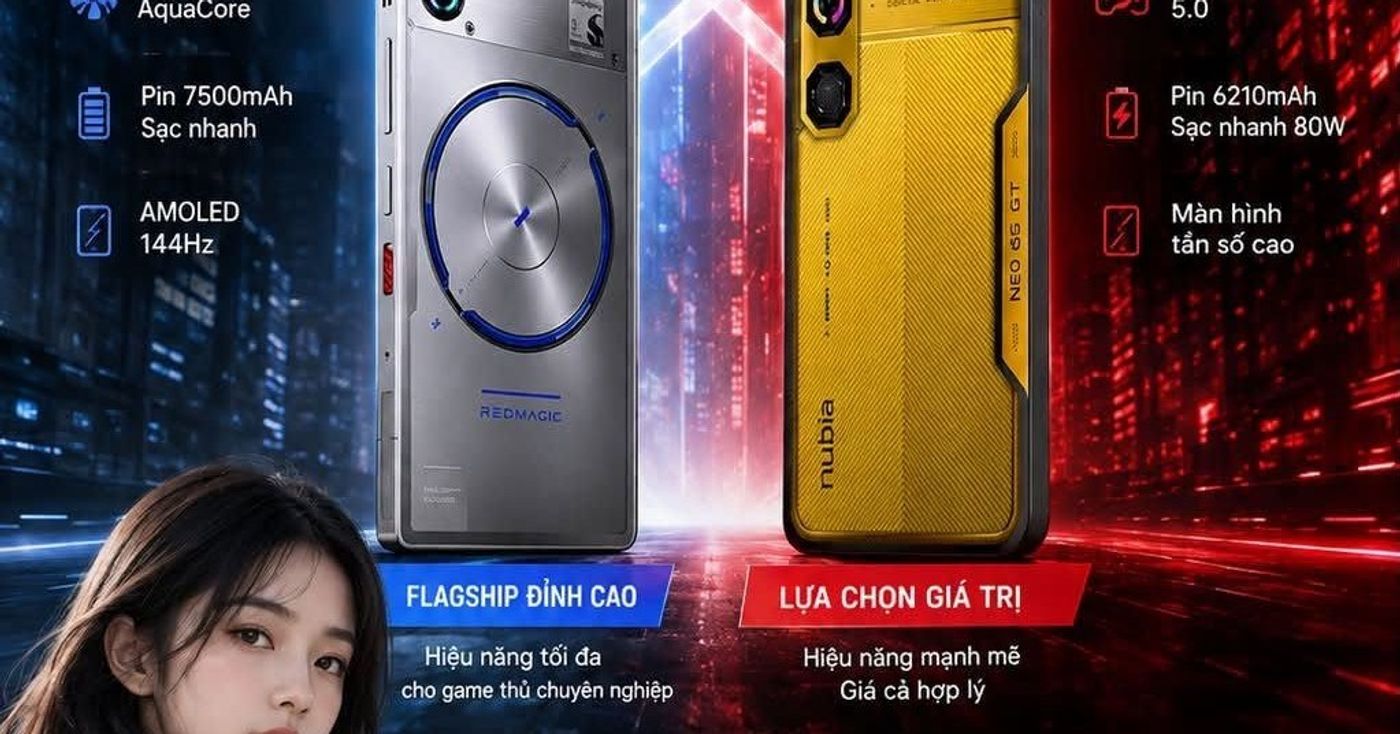 REDMAGIC 11S Pro và nubia Neo 5 GT 5G đối đầu trong chiến dịch mới của ZTE Device #REDMAGIC11SPro #nubiaNeo5GT #REDMAGIC #nubia #ZTE #GamingPhone #Android #Smartphone #CôngNghệ