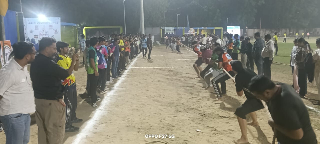 जैन ओलम्पिक में क्रिकेट, बैडमिंटन, टेबल टेनिस व रस्सा कस्सी  में खिलाड़ियों ने दिखाया दमखम, दर्शकों ने लिया आनंद 