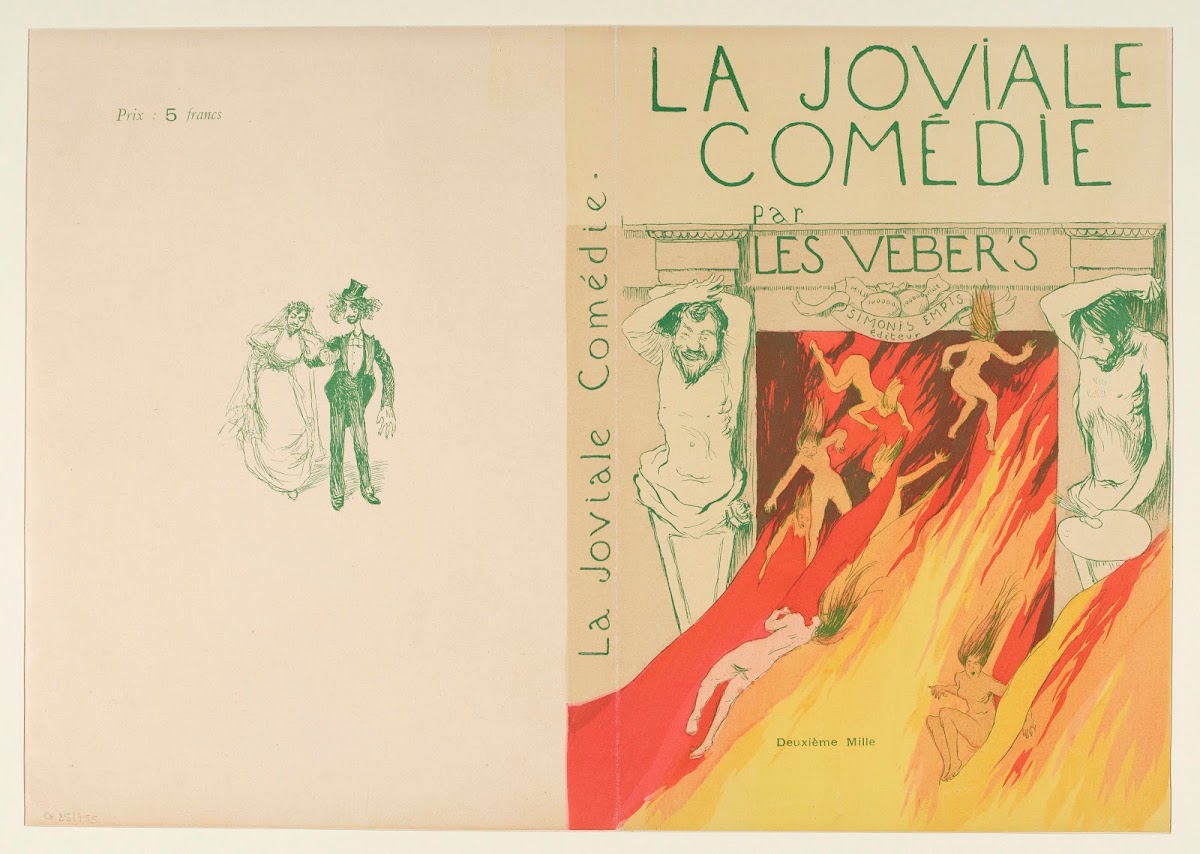 La Joviale comédie  projet de couverture du livre des Vebers 1896