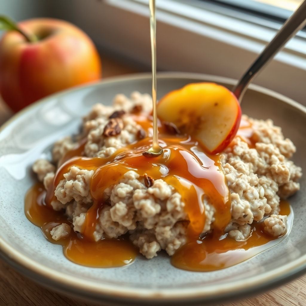 Creamy Caramel Apple Oatmeal Recipe for Easy Breakfast – 5-Minute Prep finished