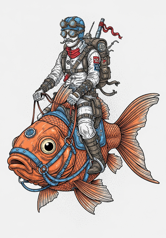 Steampunk Fish Rider