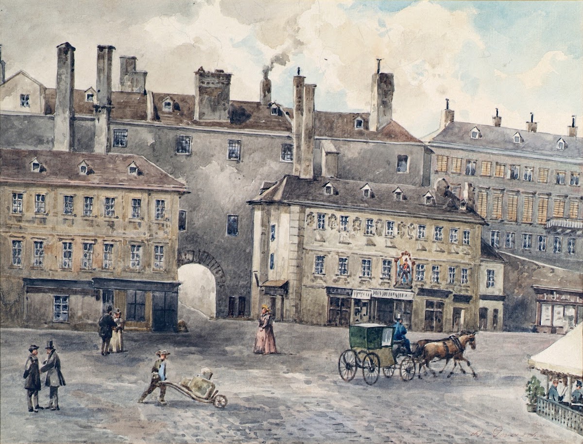 Der Albertinaplatz mit dem Andreas Hofer Haus in Wien