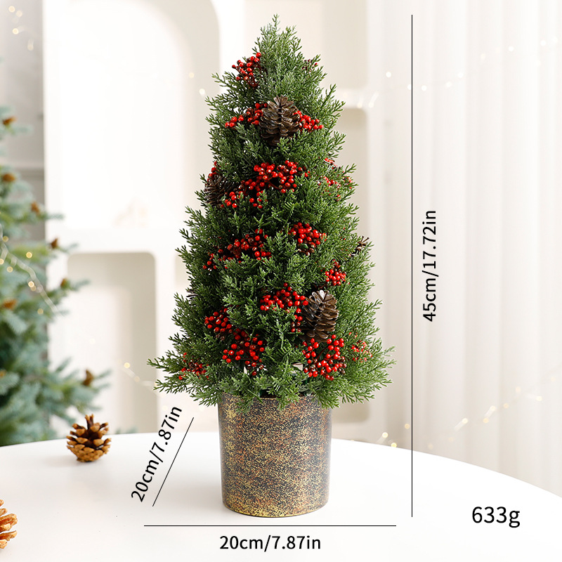 Decorative Mini Christmas Trees in Pots