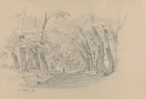 Alley of Trees in Albano 1856