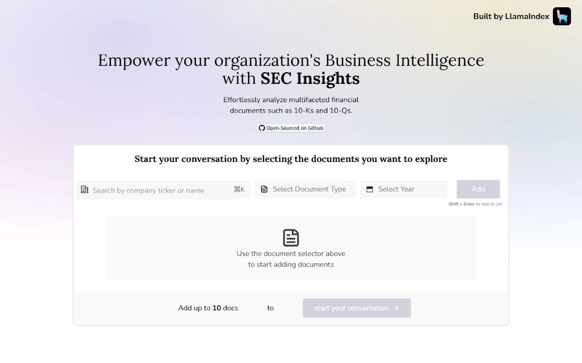 Captura de SEC Insights AI
