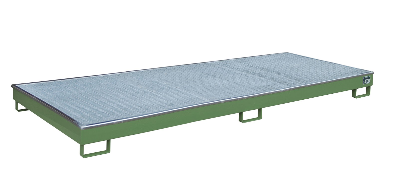 Stellingopvangbak met PE-binnenbak Stellingopvangbak RW-GR 3300-1 PE, gelakt, Resedagroen