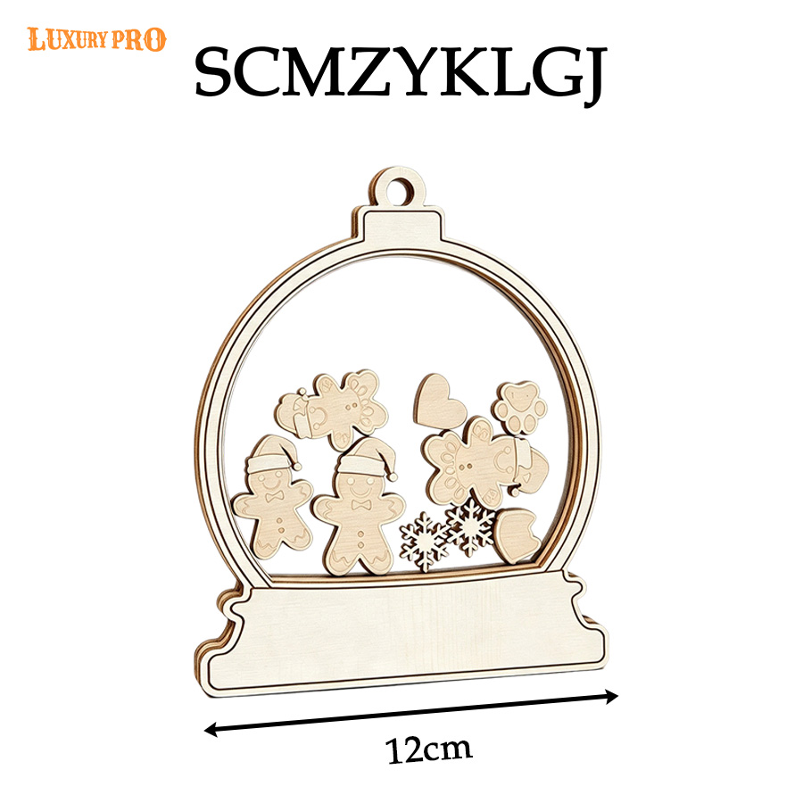 Double - layer Wooden Acrylic Pendant