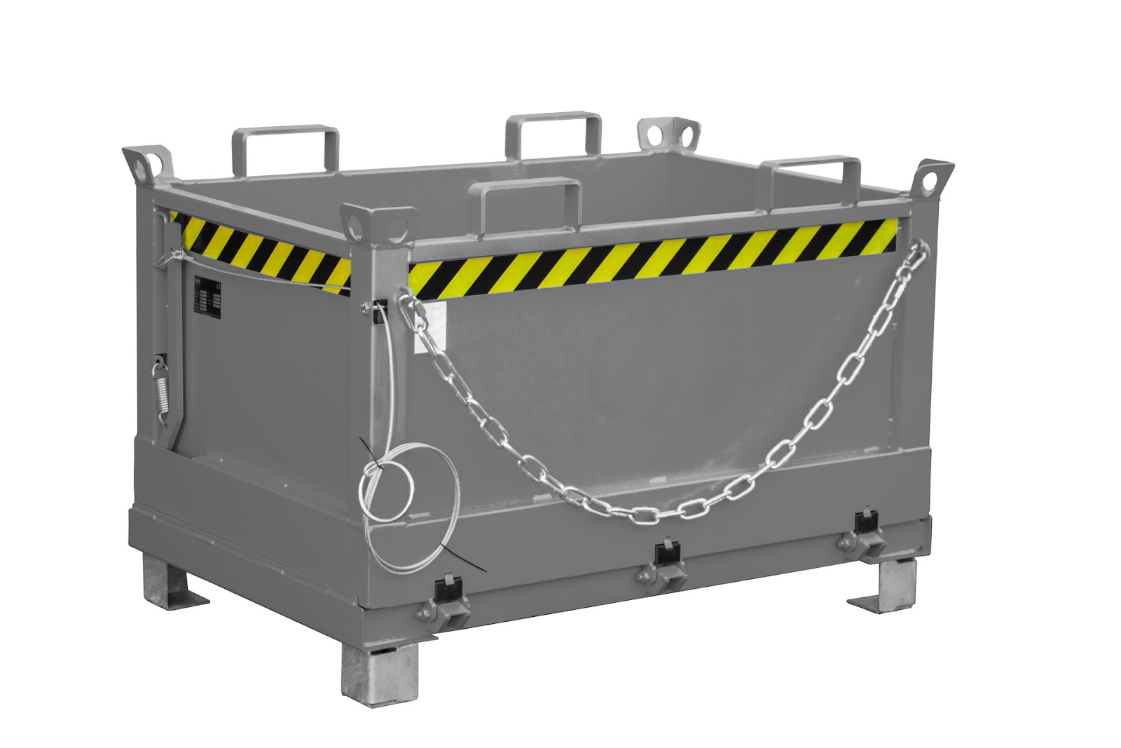 Bodemklepcontainer FB 500, gelakt, Muisgrijs