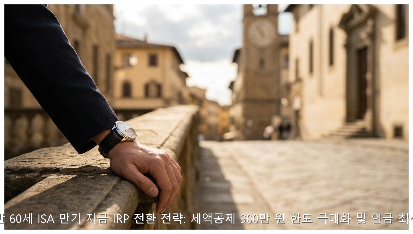 2026 ISA 만기 IRP 전환 전략 핵심 안내 및 분석 인포그래픽 (4)