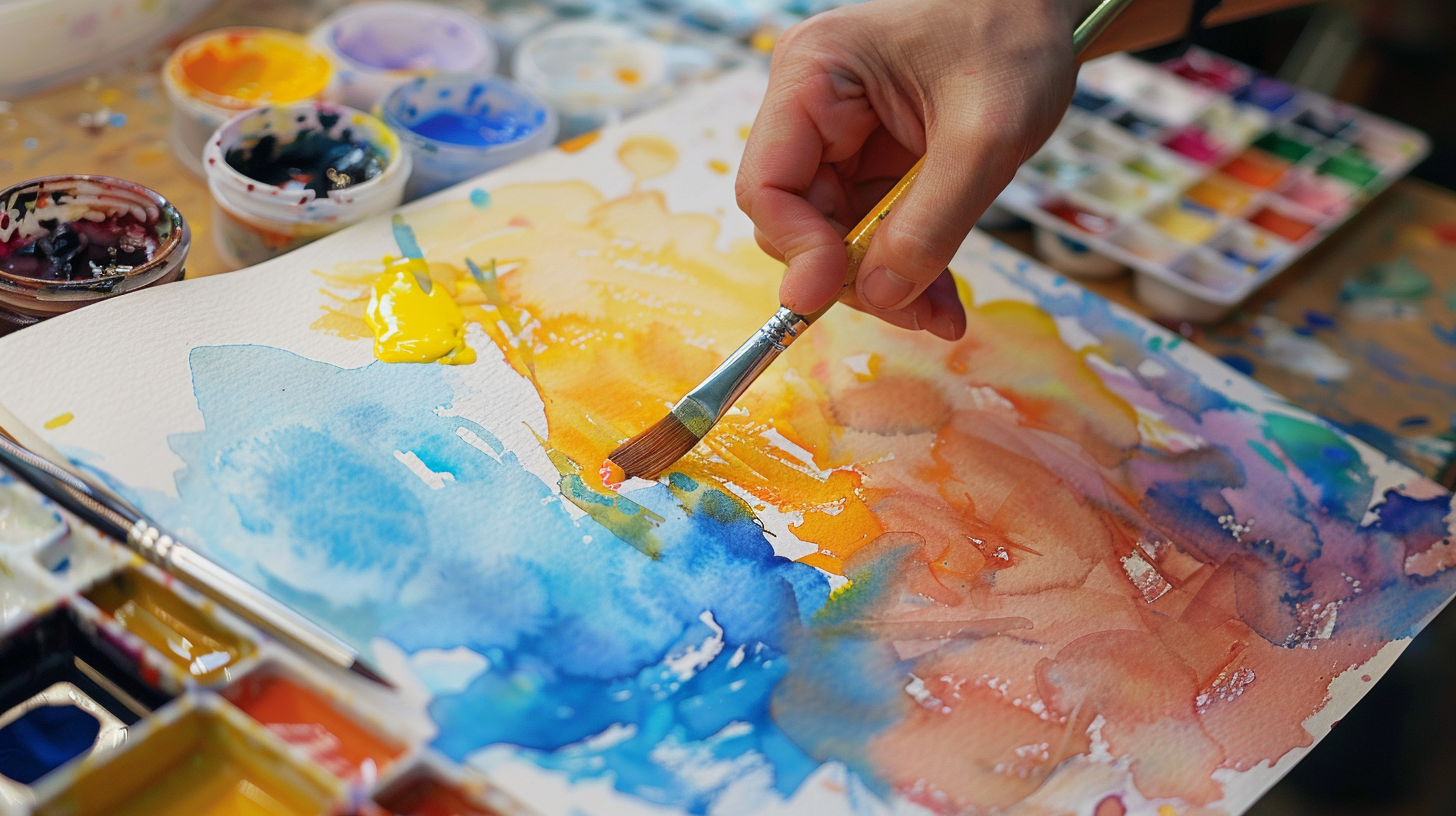 수채화 붓질 근접 생동감 AI nswer 86094 watercolor mixing on palette controlled mixing ar d1e6f75a-2fc7-46c5-9be6-9c49dd4d01c0 3