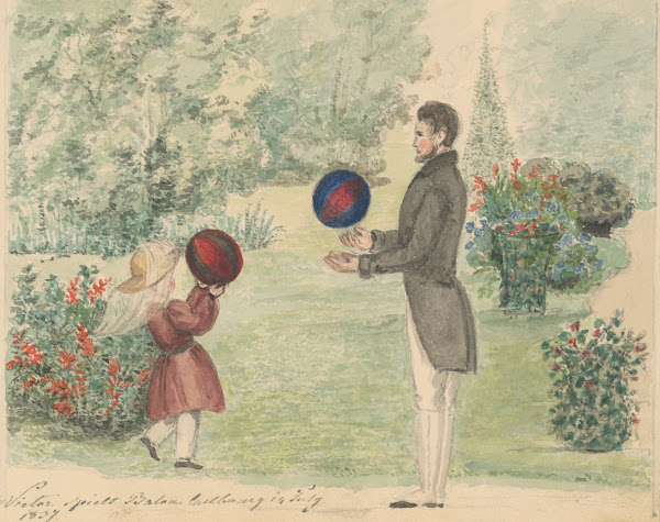 Syn Viktor so svojim učiteľom v Rusovciach 1837