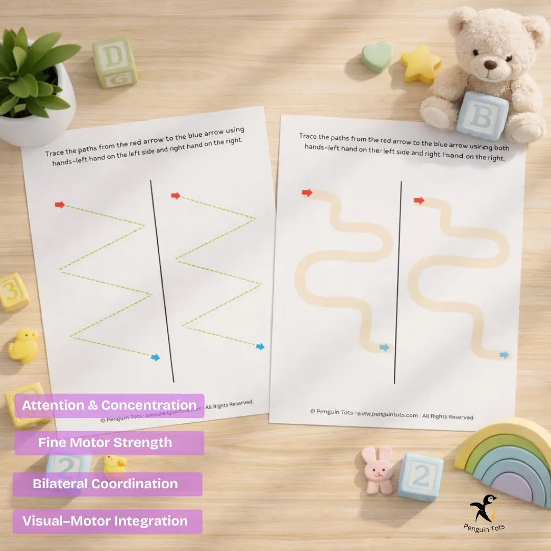 Tracing Worksheets for Kids | Brain Boosting Fine Motor Activity