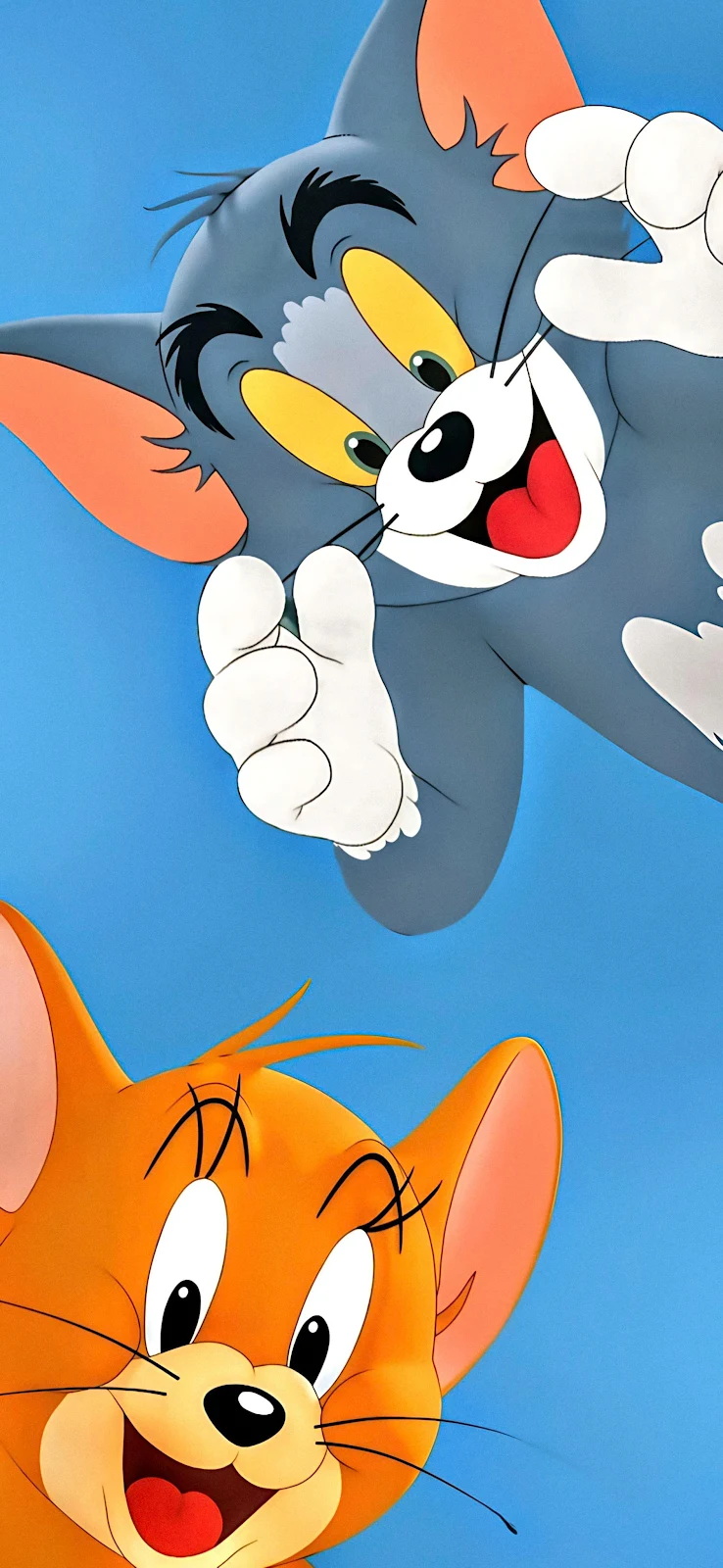 Tom And Jerry Close Up Portrait - Classic Cartoon Illustration 2K iPhone Wallpaper (1889x4096)