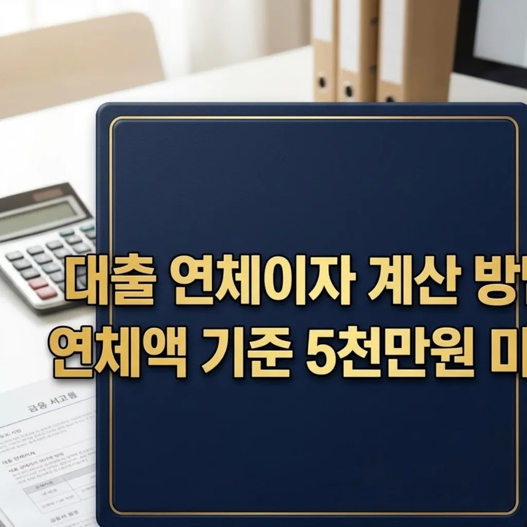 대출 연체이자 계산 방법, 연체액 기준 5천만원 미만