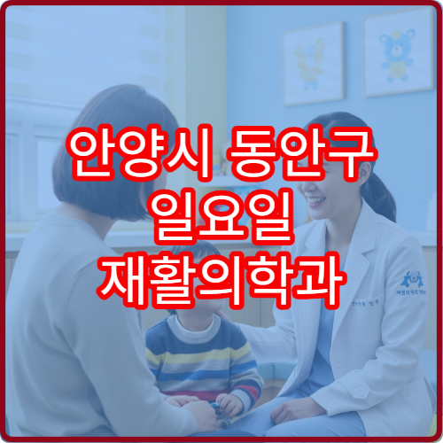 안양시 동안구 일요일 재활의학과 진료 병원 근육통·관절강직 상담 가능
