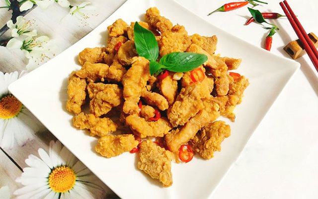 Thịt Heo Chiên Giòn Xóc Tỏi