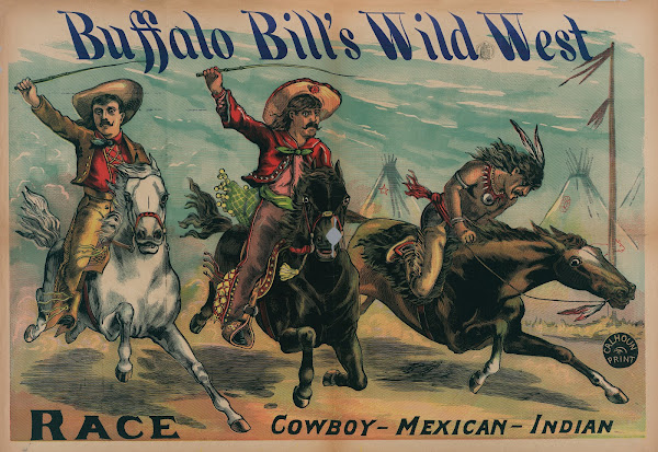Buffalo Bills Wild West Race Cow Boy  Mexican  Indian 1889