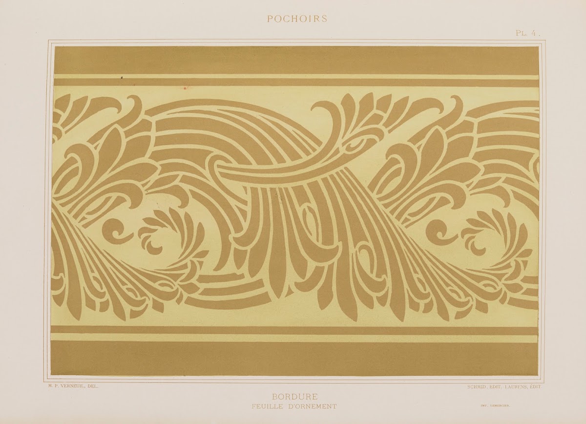 Bordures Feuille dornement 1898