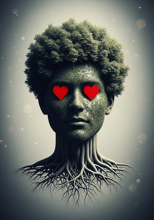 Surreal Figure With Tree Hair