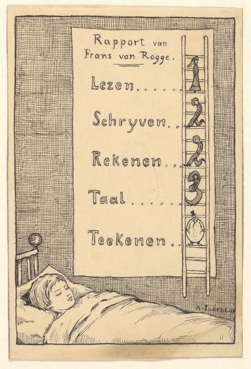 Slapende jongen en een rapport