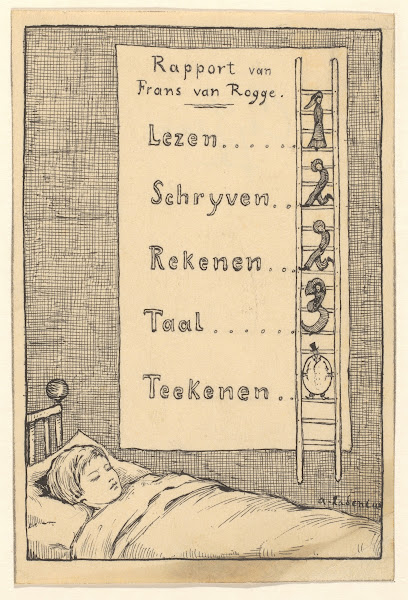 Slapende jongen en een rapport