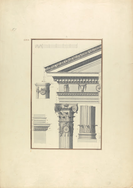 Details of a Composite Order from the Temple of Augustus at Mylasa ca 1750