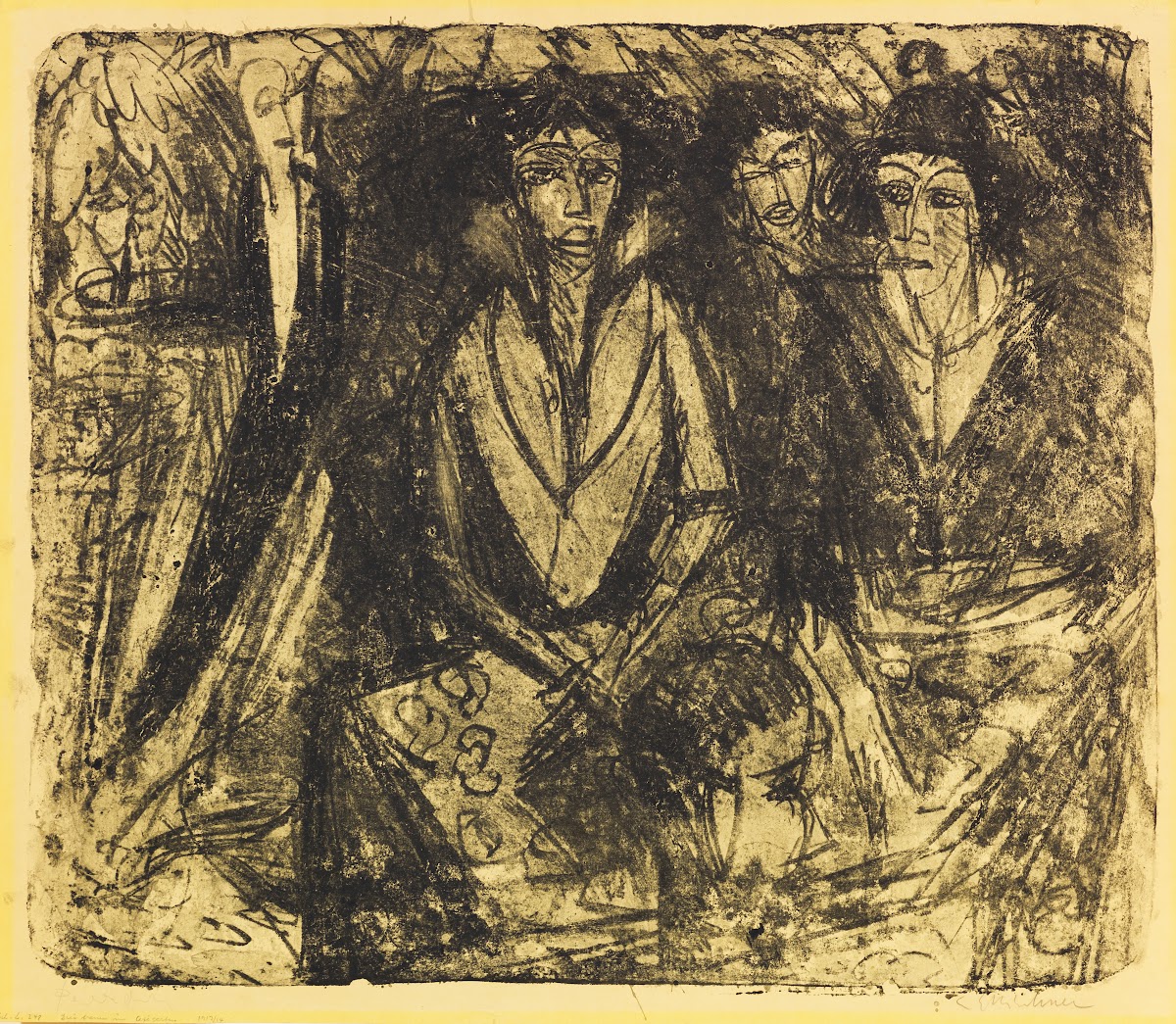 Drei Frauen im Cafégarten  Gartenrestaurant Schlachtensee 1914
