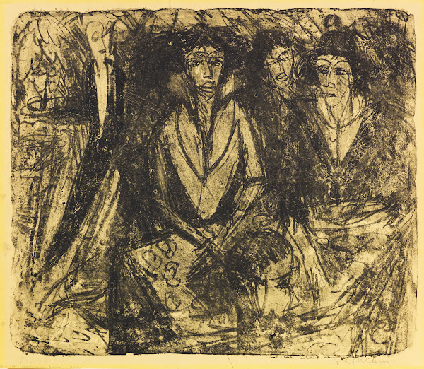 Drei Frauen im Cafégarten  Gartenrestaurant Schlachtensee 1914