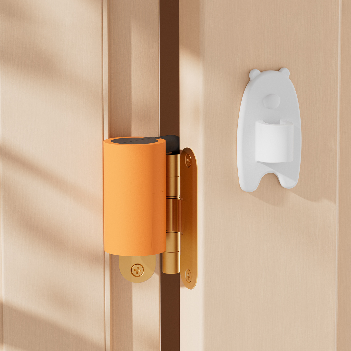 Door stopper for children, finger guard, arched