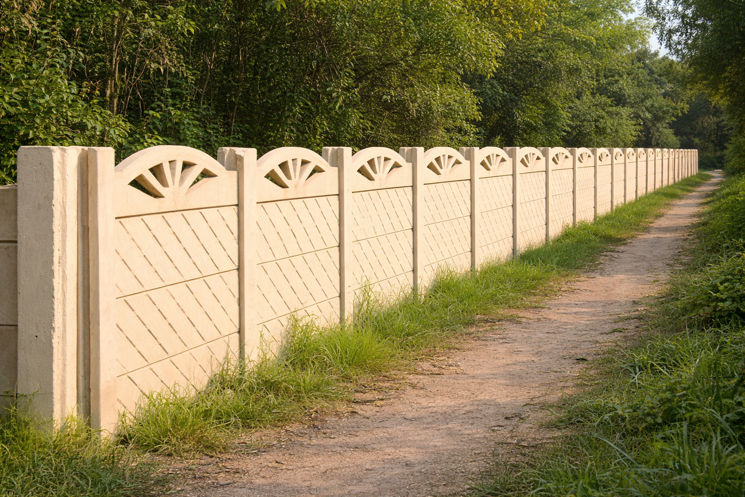 Stone finish textured precast concrete wall at Darjeeling More, Siliguri