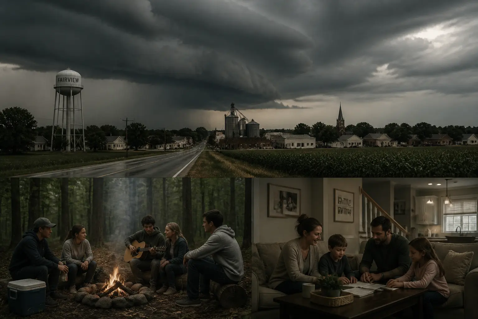 Editorial illustration for Midwest Storms, Familicide, and Immigration Crackdowns Shape US News