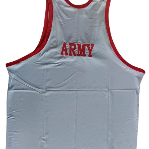 VEST INDIAN ARMY PRINT WHITE
