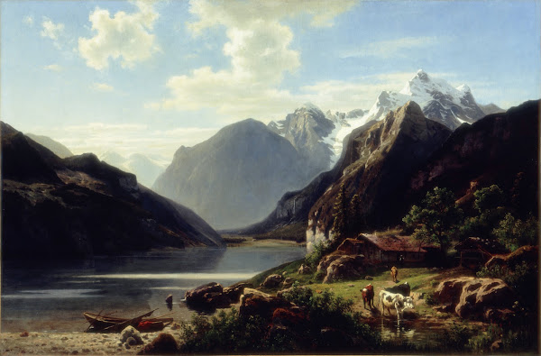 Evening at the Lake Shore 1876