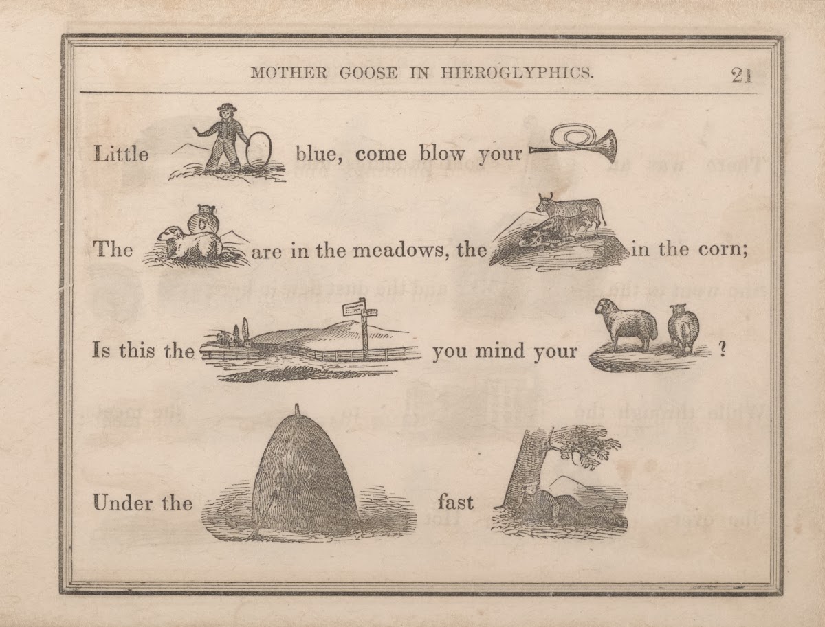 Boy Horn Sheep Cows Way Sheep Hay stack Asleep 1855