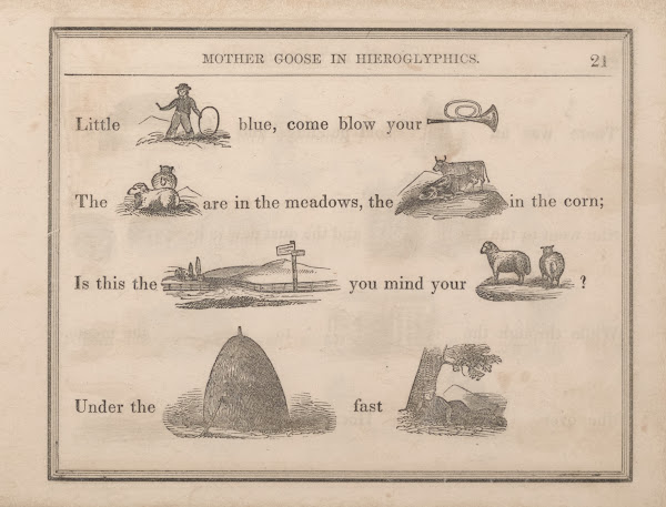 Boy Horn Sheep Cows Way Sheep Hay stack Asleep 1855