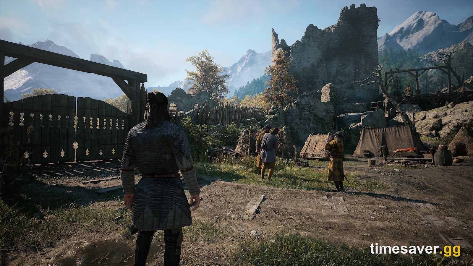 Coen explores a Carpathian village settlement in daylight in The Blood of Dawnwalker