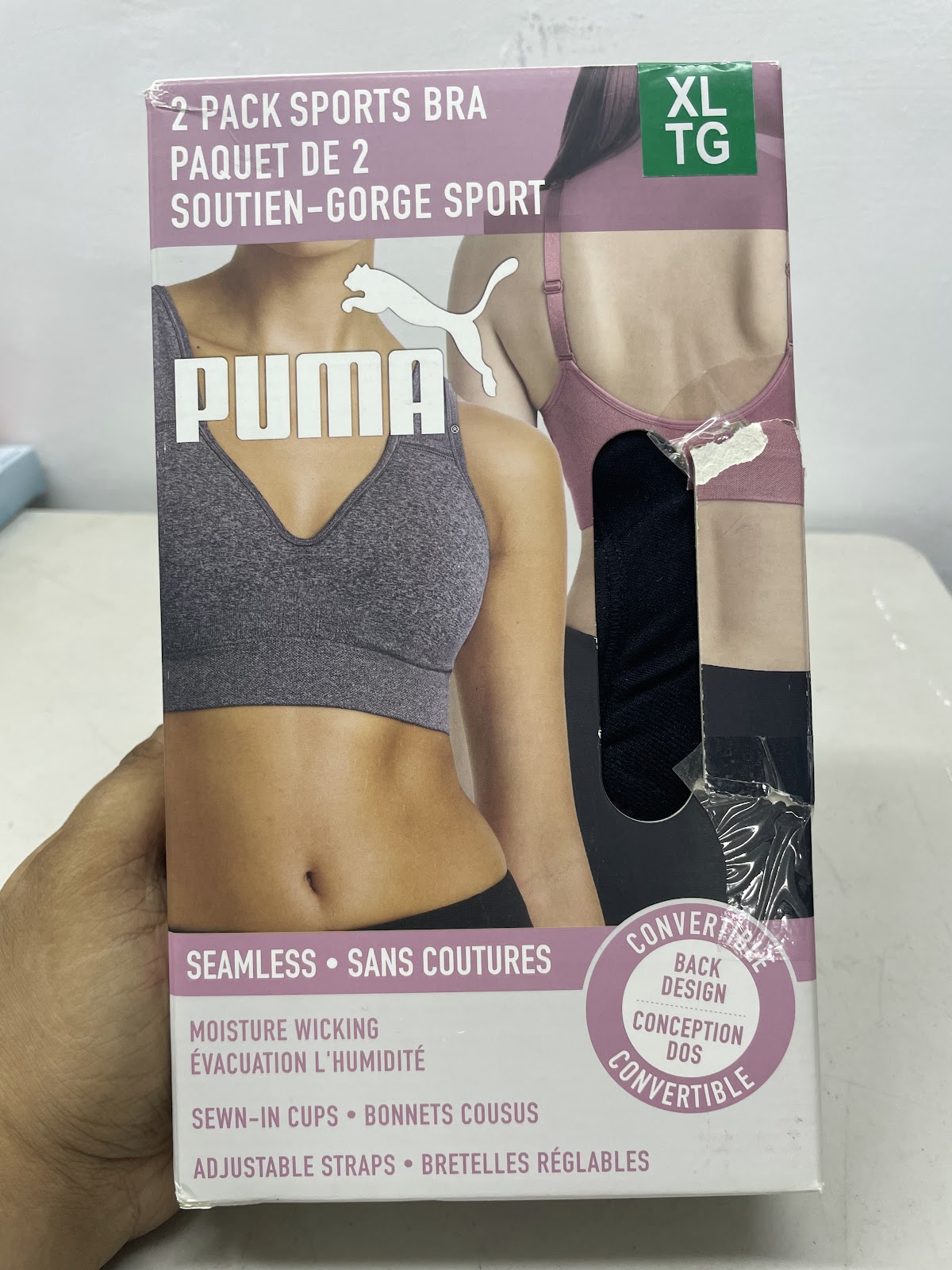 Puma Bra 2pack Black Grey XL #2063