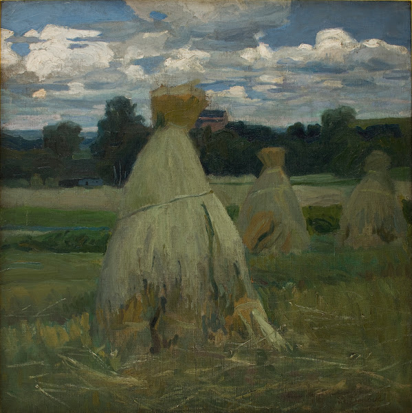 Ricks of Corn in a Landscape 1903