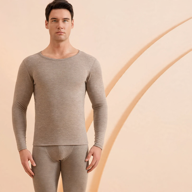 Thermal underwear set made of cashmere-silk blend