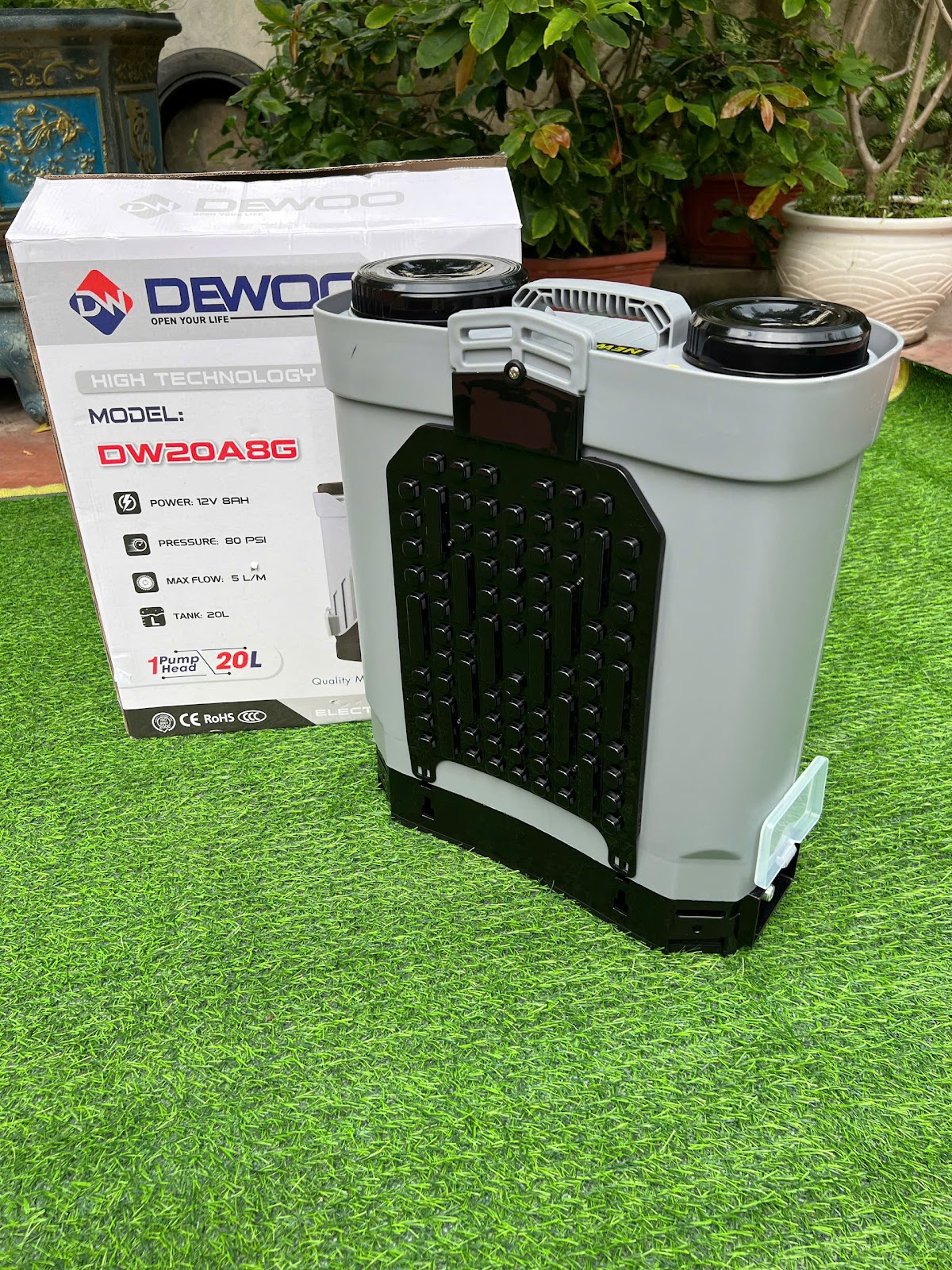 Bình phun thuốc tự khuấy - DEWOO DW20A8G - 20L 1 bơm  thumbnail 3