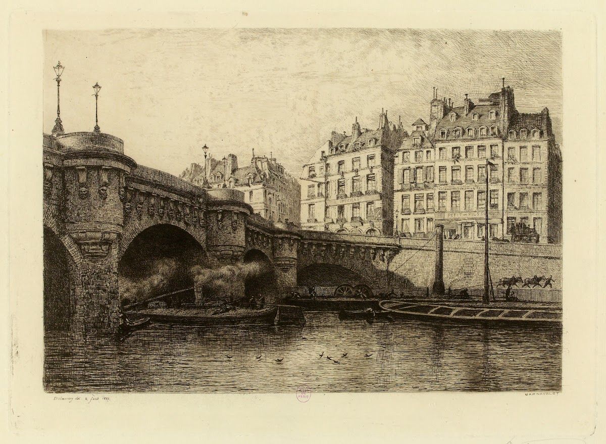 Pont Neuf et quai Conti 1866
